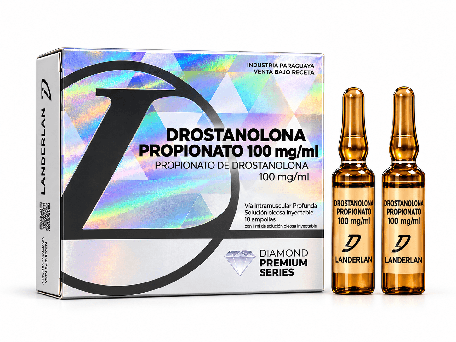 Masteron Drostanolona Propionato 100 mg — Landerlan Diamond Premium Series — 10 ampolas