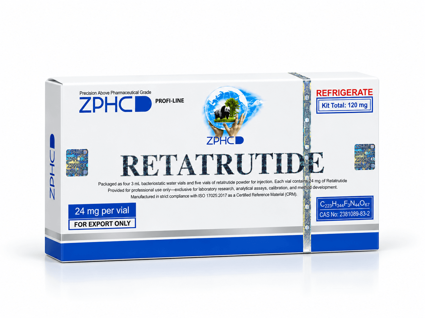 ZPHC Retatrutide 120mg — 05 Vial (24mg cada)